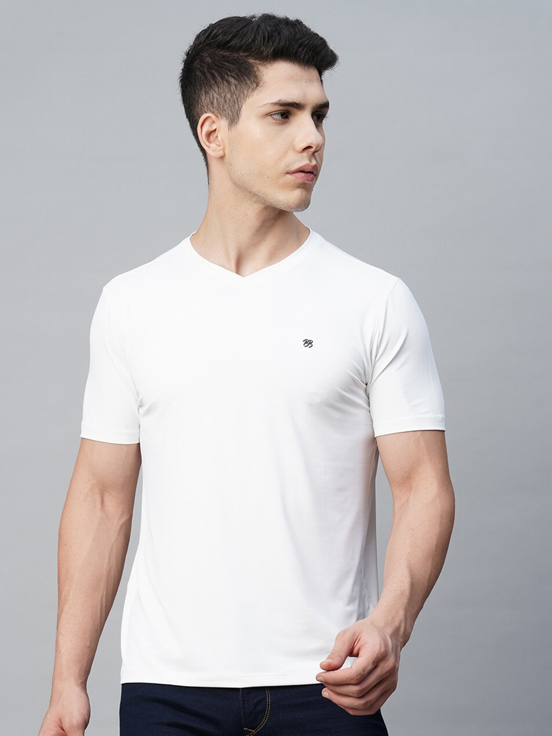 Buy Blue Buddha V Neck Cotton T Shirt - Tshirts for Men 24700186 | Myntra