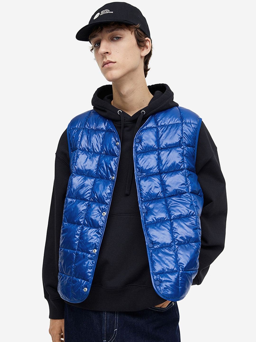 Buy H&M Slim Fit Padded Gilet Jackets for Men 24704442 Myntra