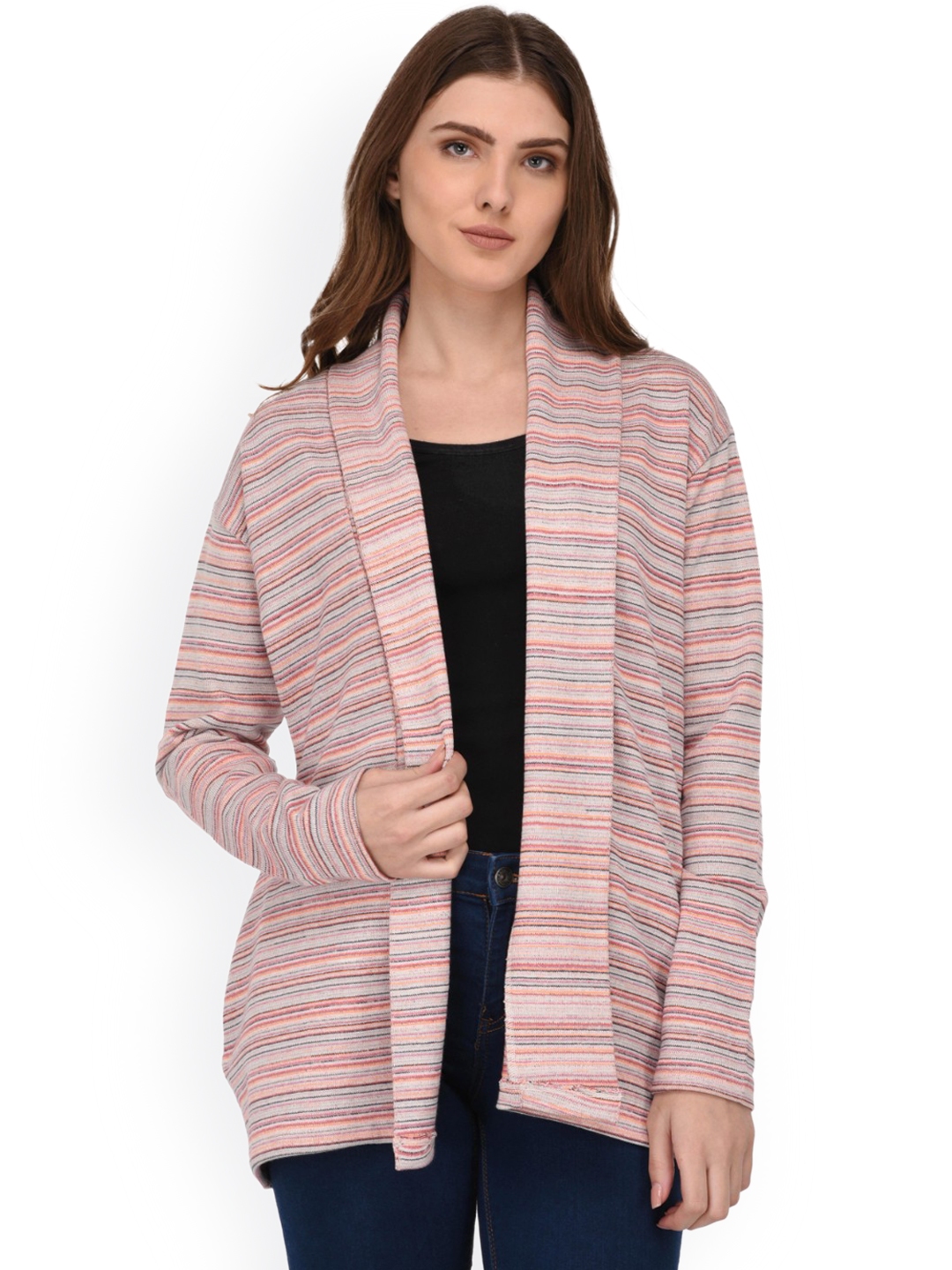 long striped shrug
