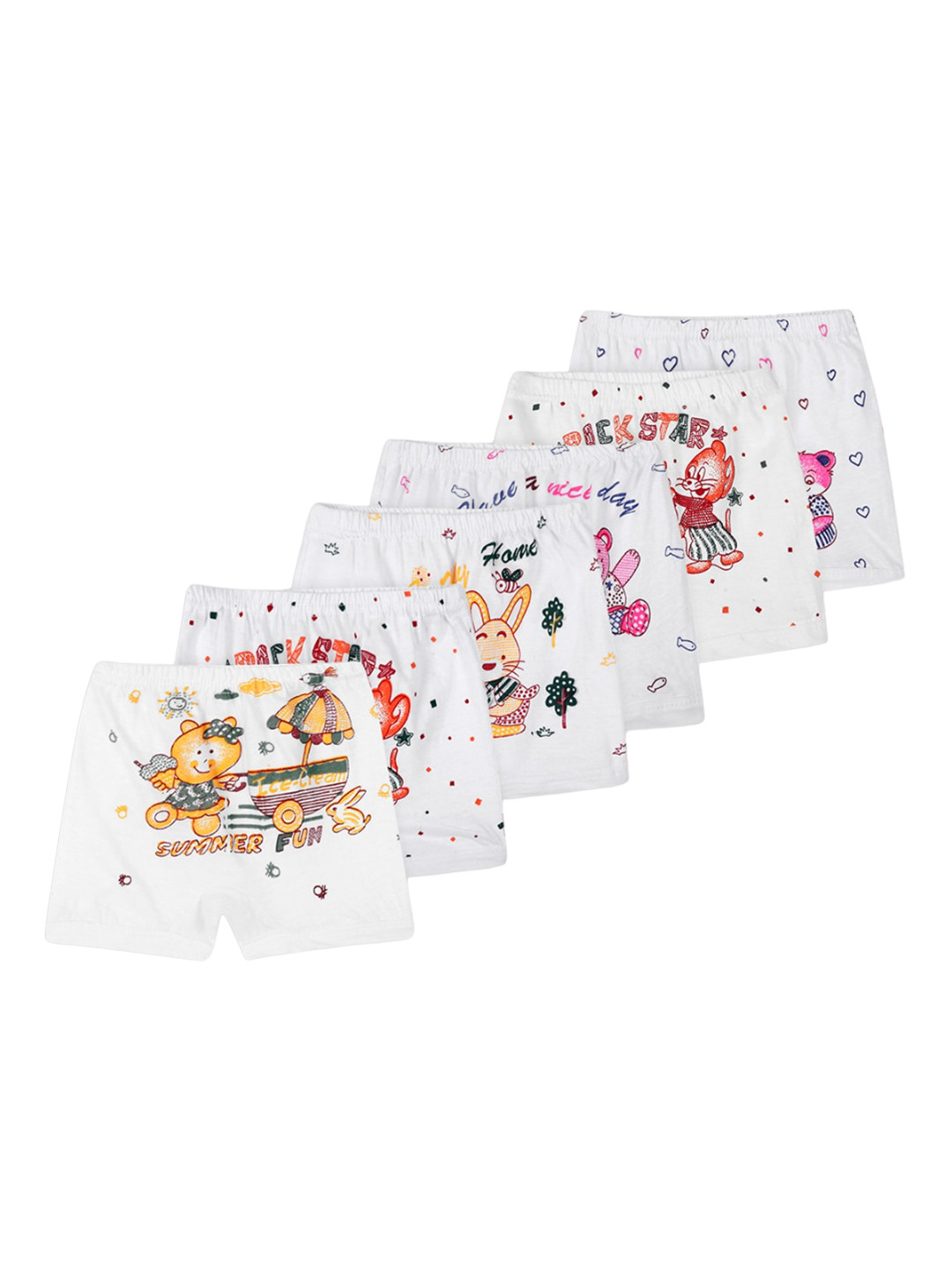 Buy BAESD Infants Pack Of 6 Printed Pure Cotton Boy Short Briefs