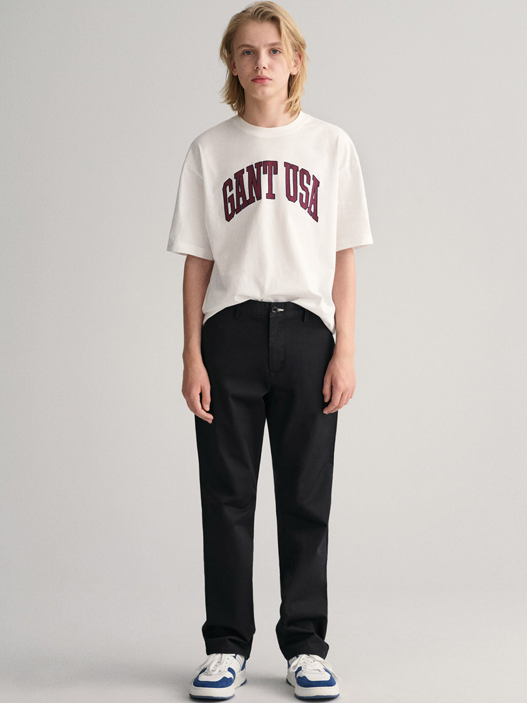 Gant Boys Black Cotton Trouser