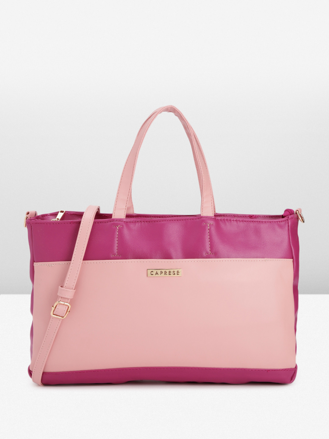 Buy Caprese OLLIE Colourblocked Oversized Laptop Shoulder Bag