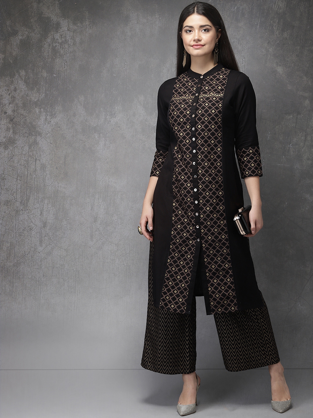myntra anouk kurta set