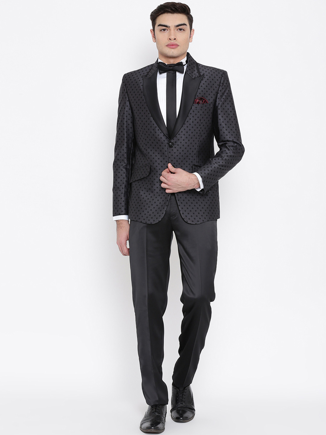 Buy PLATINUM Studio Men Grey Slim Fit Party Suit Suits for Men