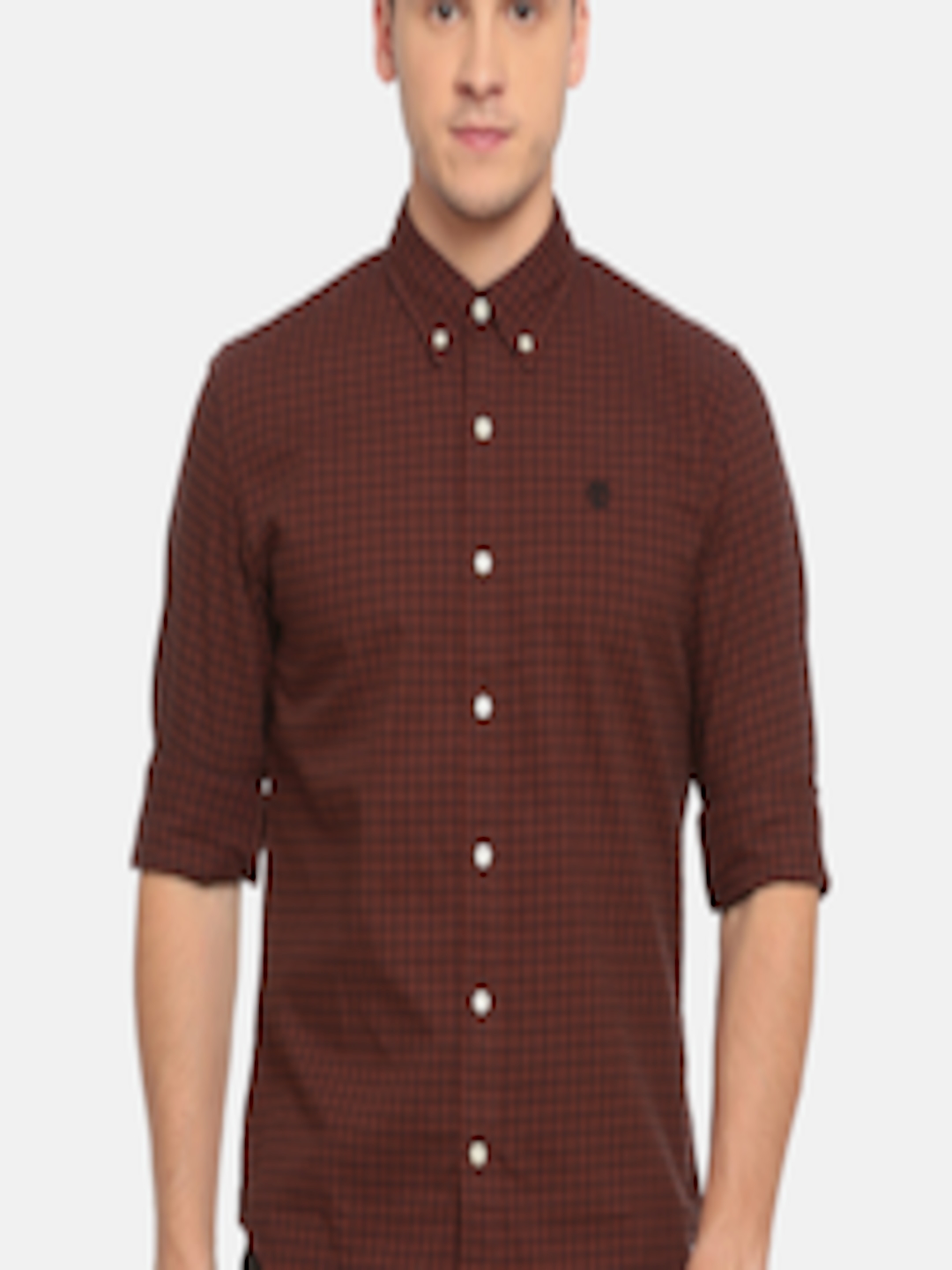 Buy Timberland Men Red & Black Slim Fit Checked Casual Shirt - Shirts ...