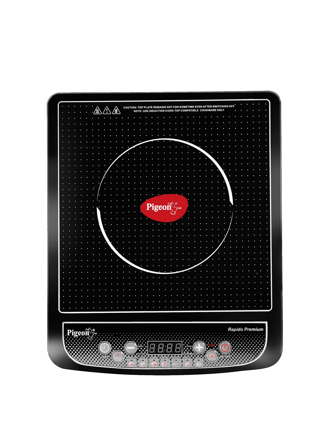 Buy Pigeon Rapido Black Premium IC 1800 W Induction Cooktop Push Button