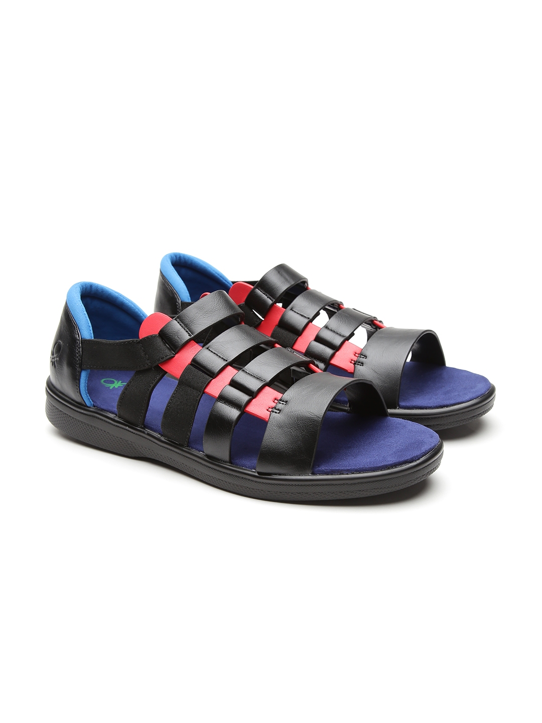 united colors of benetton men's leather sandals and floaters