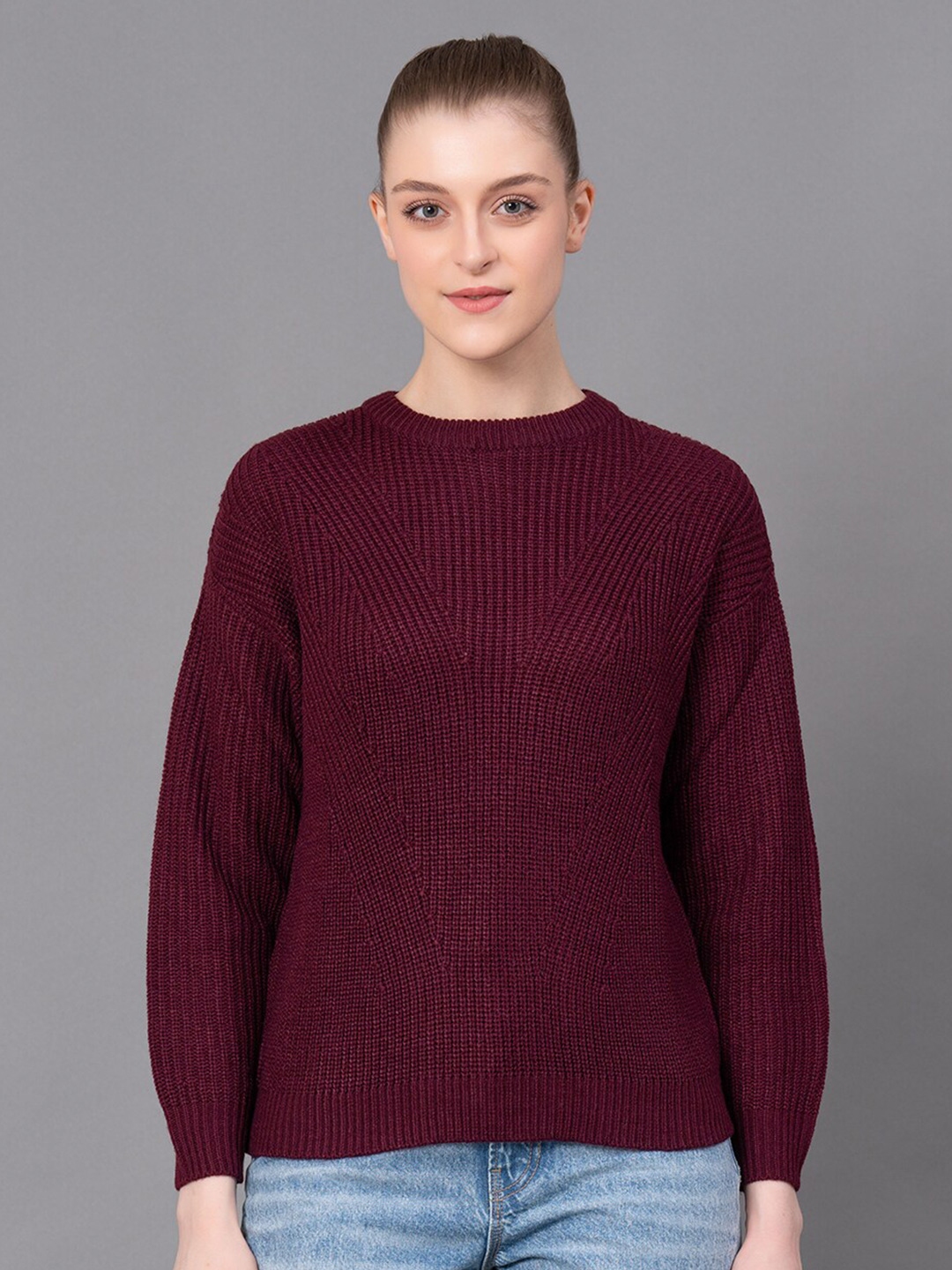 Buy Red Tape Ribbed Acrylic Pullover - Sweaters for Women 24776312 | Myntra