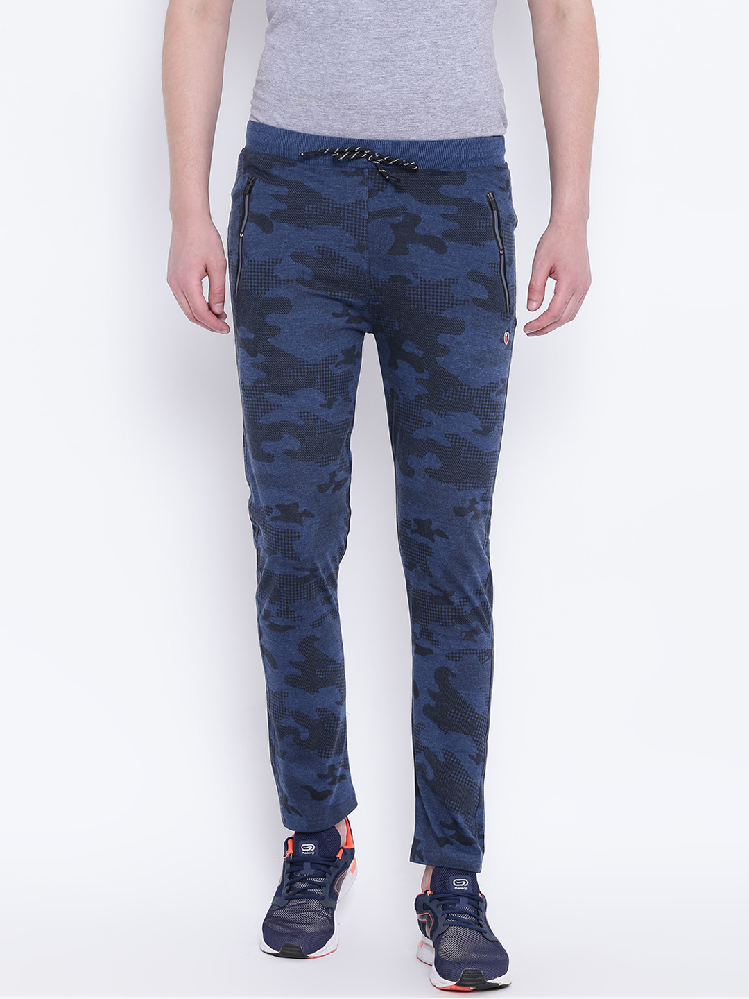 Buy Fort Collins Teal Blue Camouflage Print Track Pants Track Pants