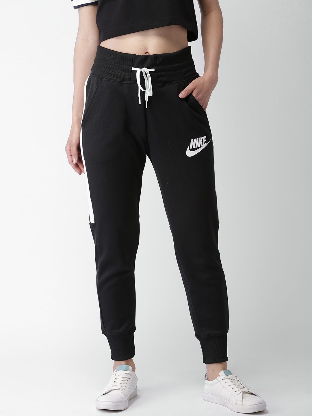 Buy Nike Black Sports Wear PK HW Joggers - Track Pants for Women ...