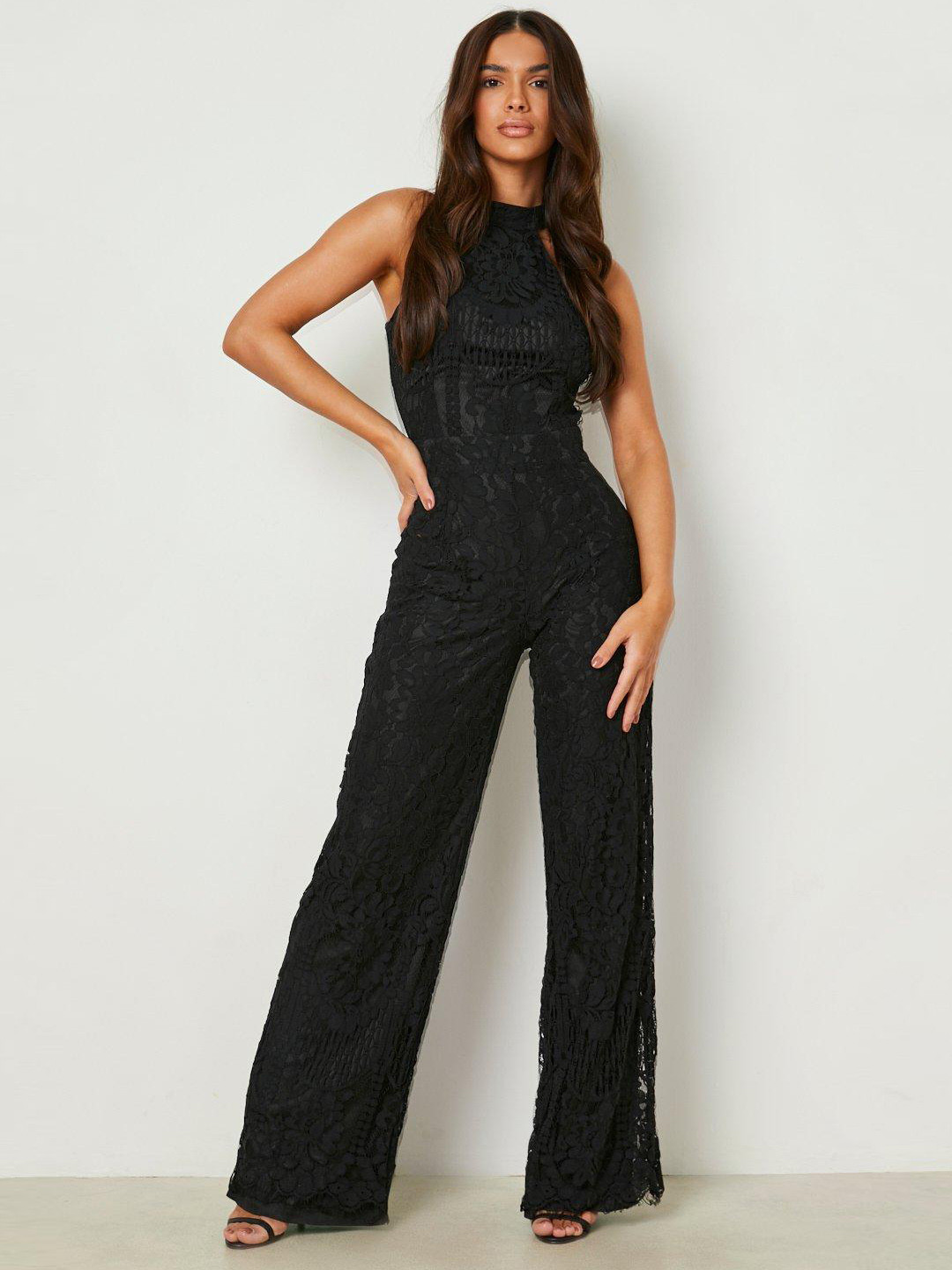 Buy Boohoo Lace Embroidered Jumpsuit Jumpsuit for Women 24803586 Myntra