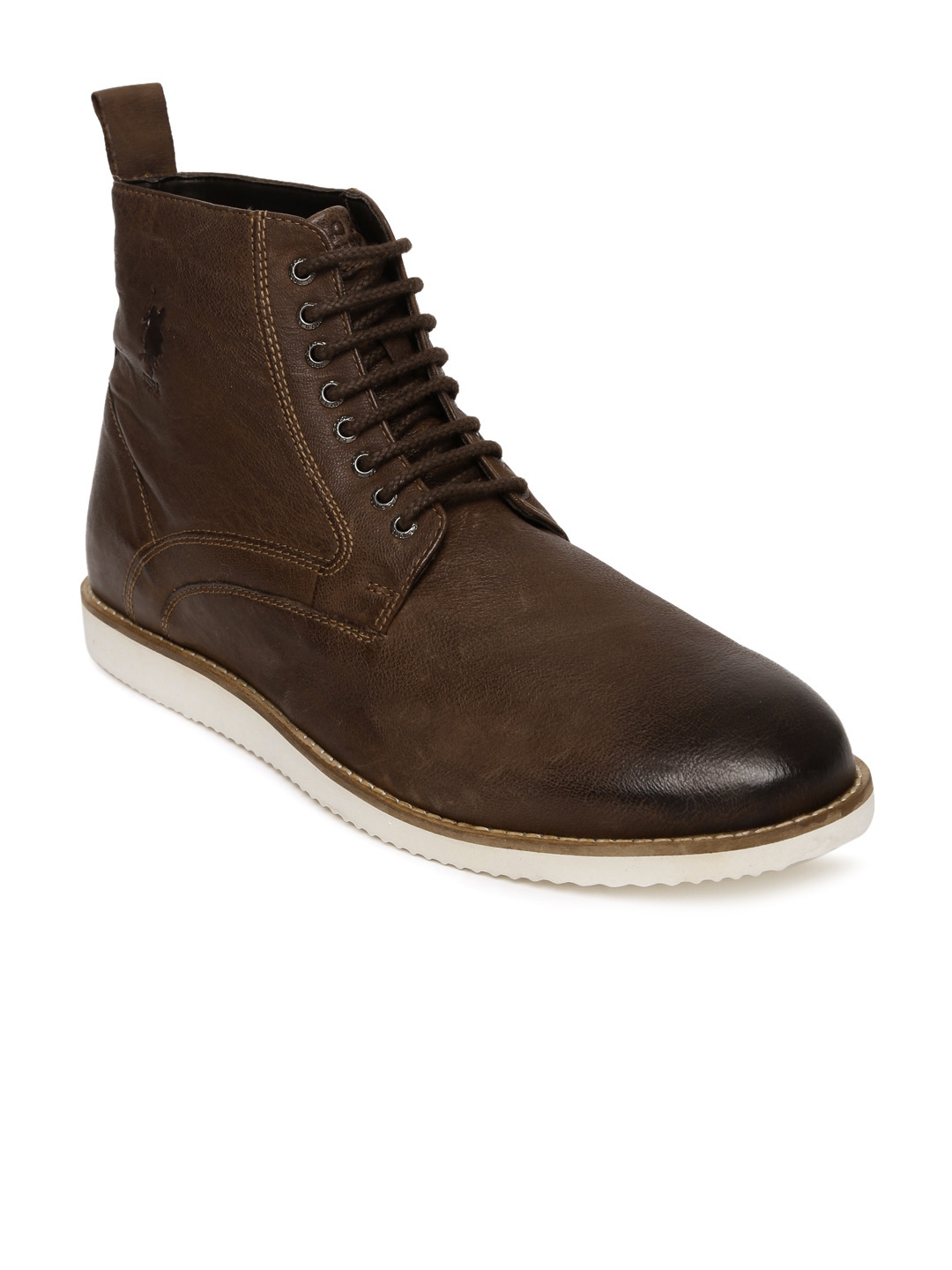 brown mens polo boots