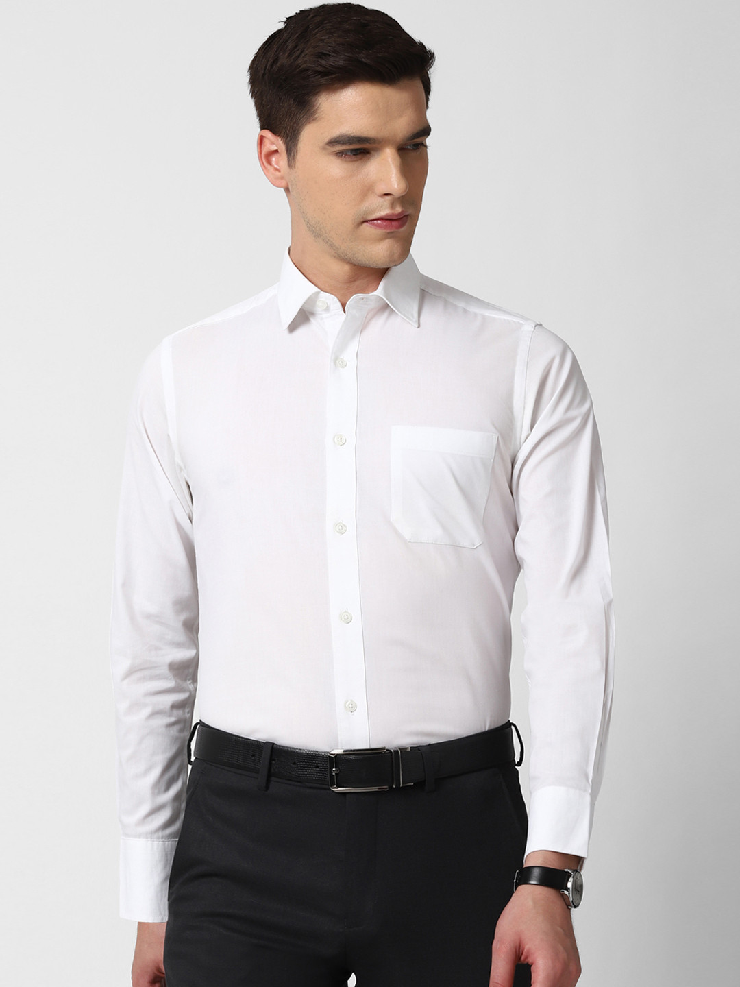 Buy Peter England Men White Nuvo Regular Fit Solid Formal Shirt