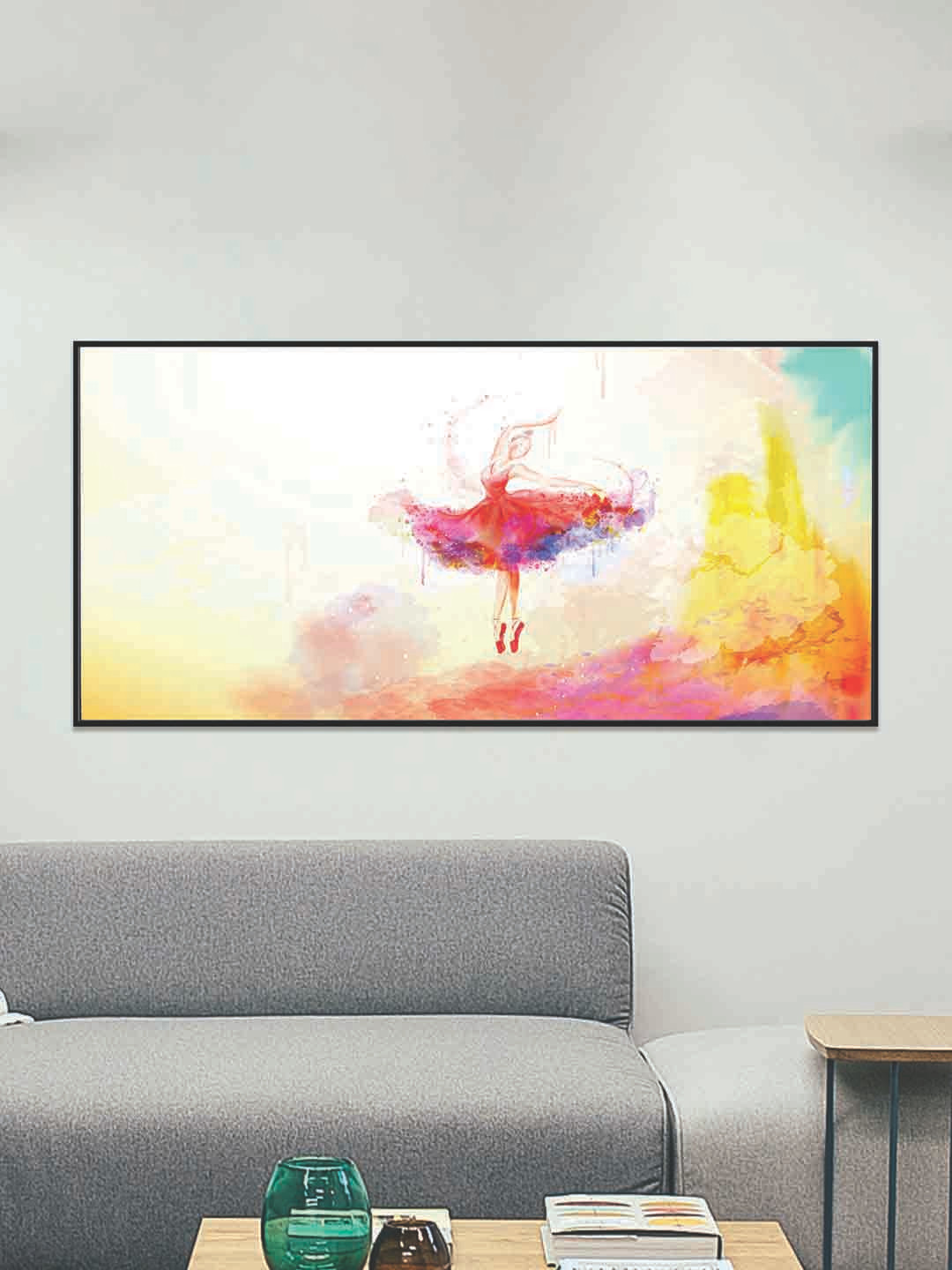 Buy Art Street Black & Yellow Watercolour Ballet Dancing Girl Wall Art
