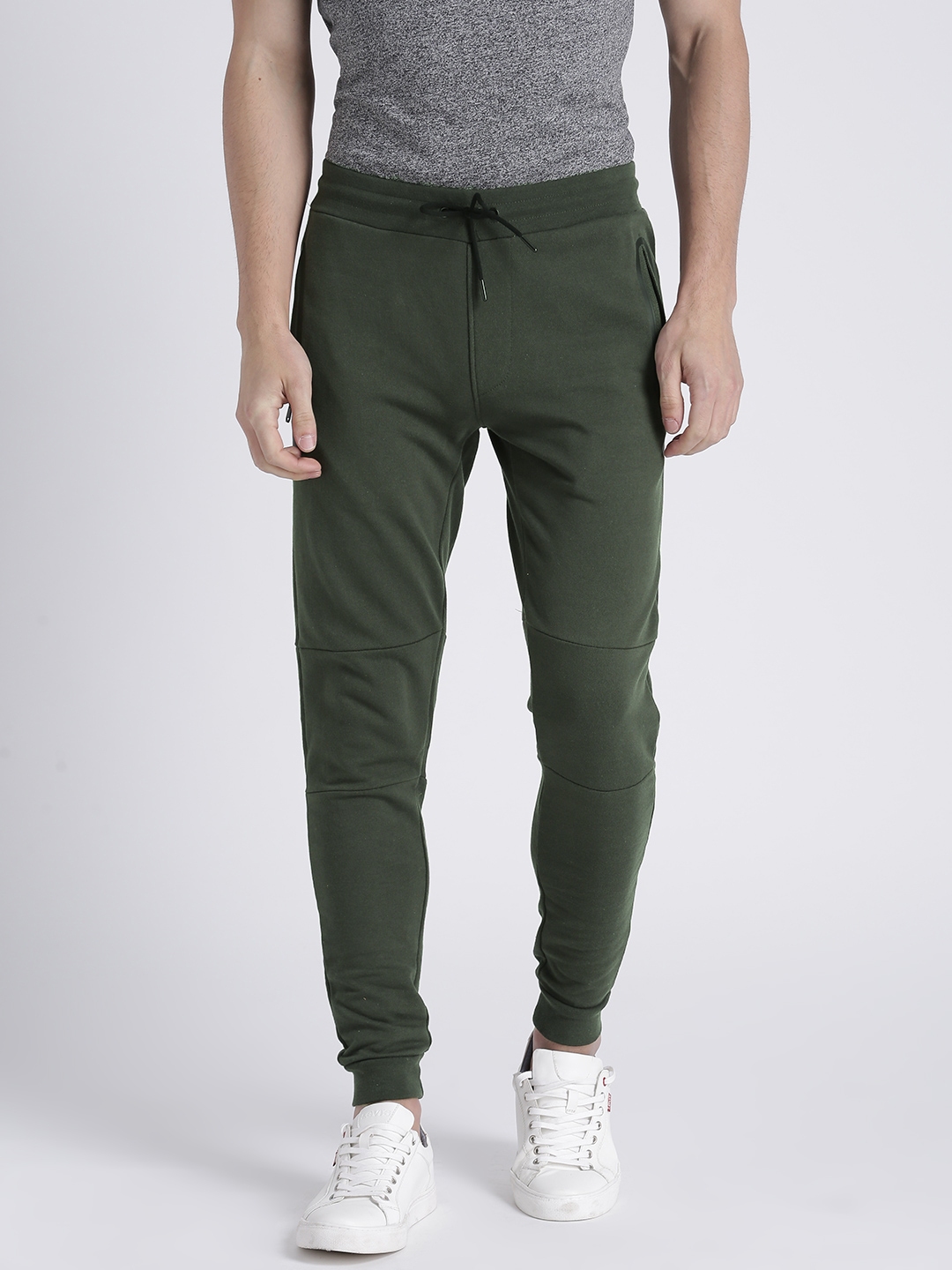 Buy Splash Men Green Slim Fit Solid Joggers - Trousers for Men 2482465 ...