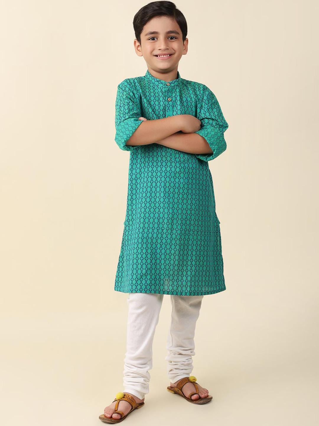 Buy Fabindia Boys Geometric Printed Kurta Kurtas for Boys 24831740