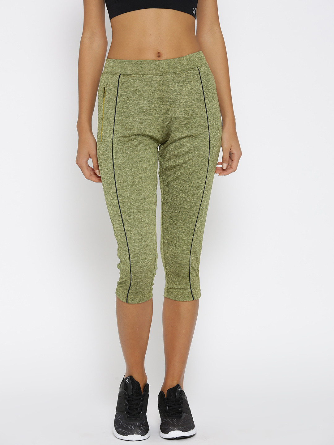 Buy Sweet Dreams Women Olive Green Solid Regular Fit Capris Capris
