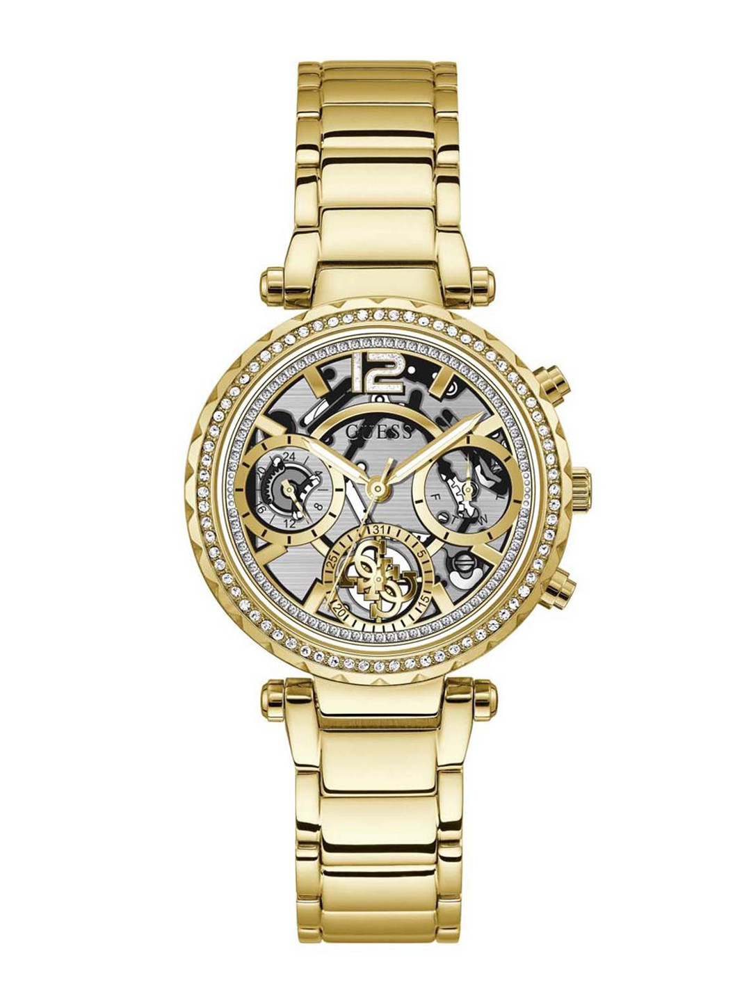 Guess Chronograph Multifunction Blue Dial Blue Steel Strap Watch For Women - W0330L6 main image 1
