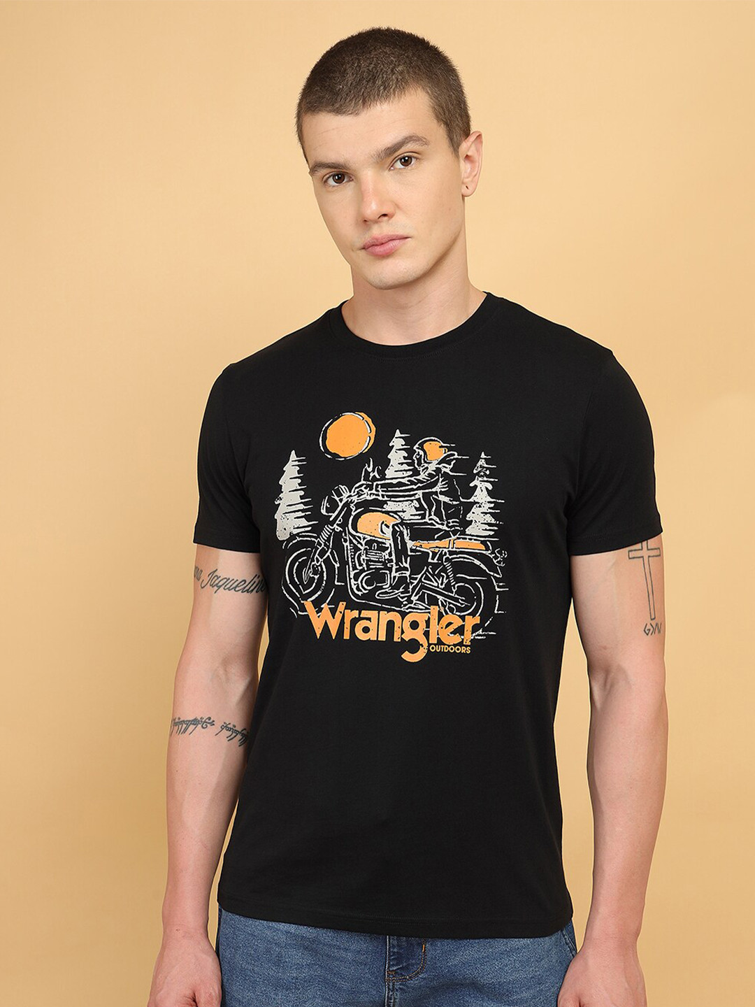 Wrangler Black Cotton T-Shirt main image 0