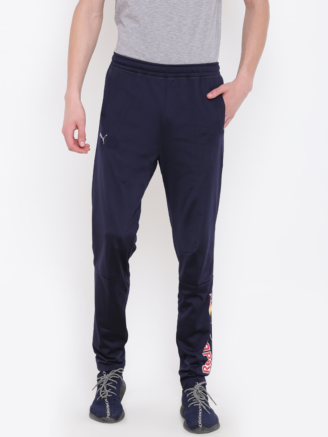 Buy Puma Navy Red Bull Racing Logo Print Track Pants - Track Pants for ...