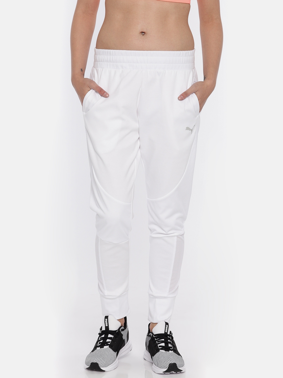 puma white track pants
