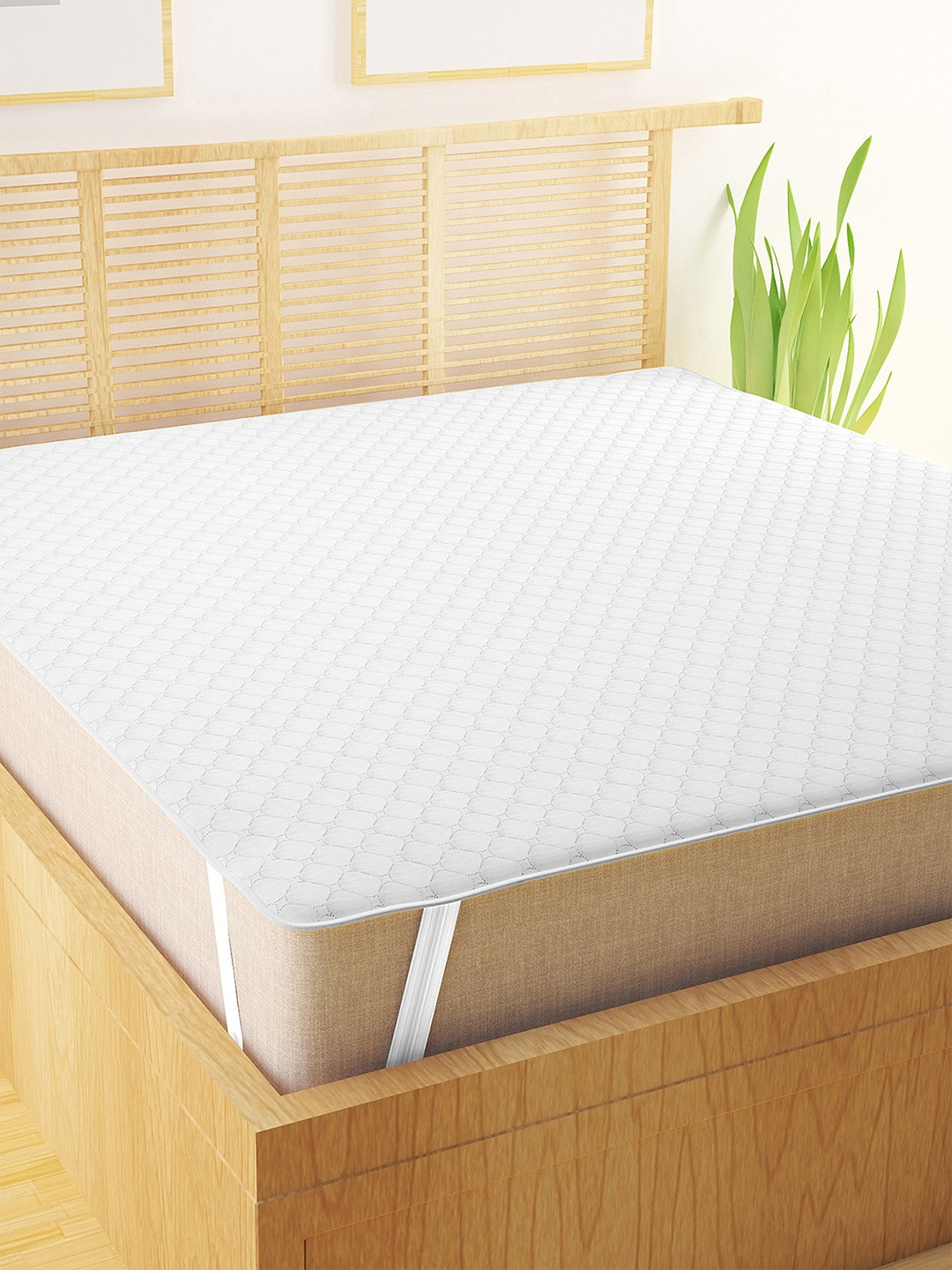 Buy Storyhome White Double Bed Waterproof Mattress Protector