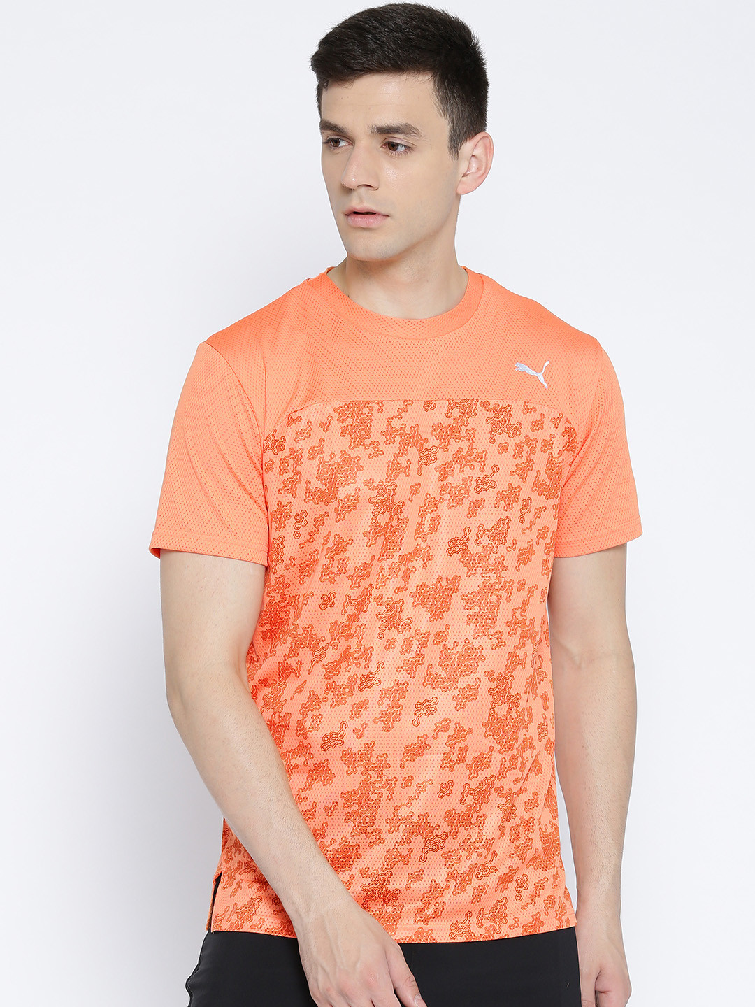 Buy Puma Men Orange Oceanaire Mesh SS Printed T Shirt - Tshirts for Men