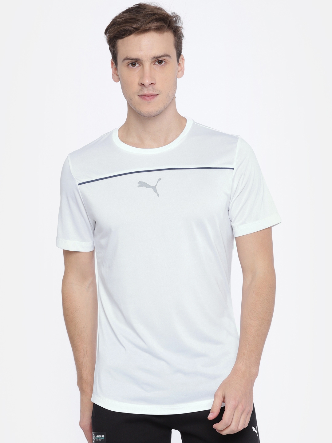 puma white collar tshirt