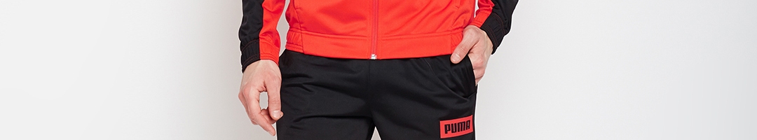 Buy Puma Men Red & Black Graphic Rebel Tricot Suit CL Track Suit ...
