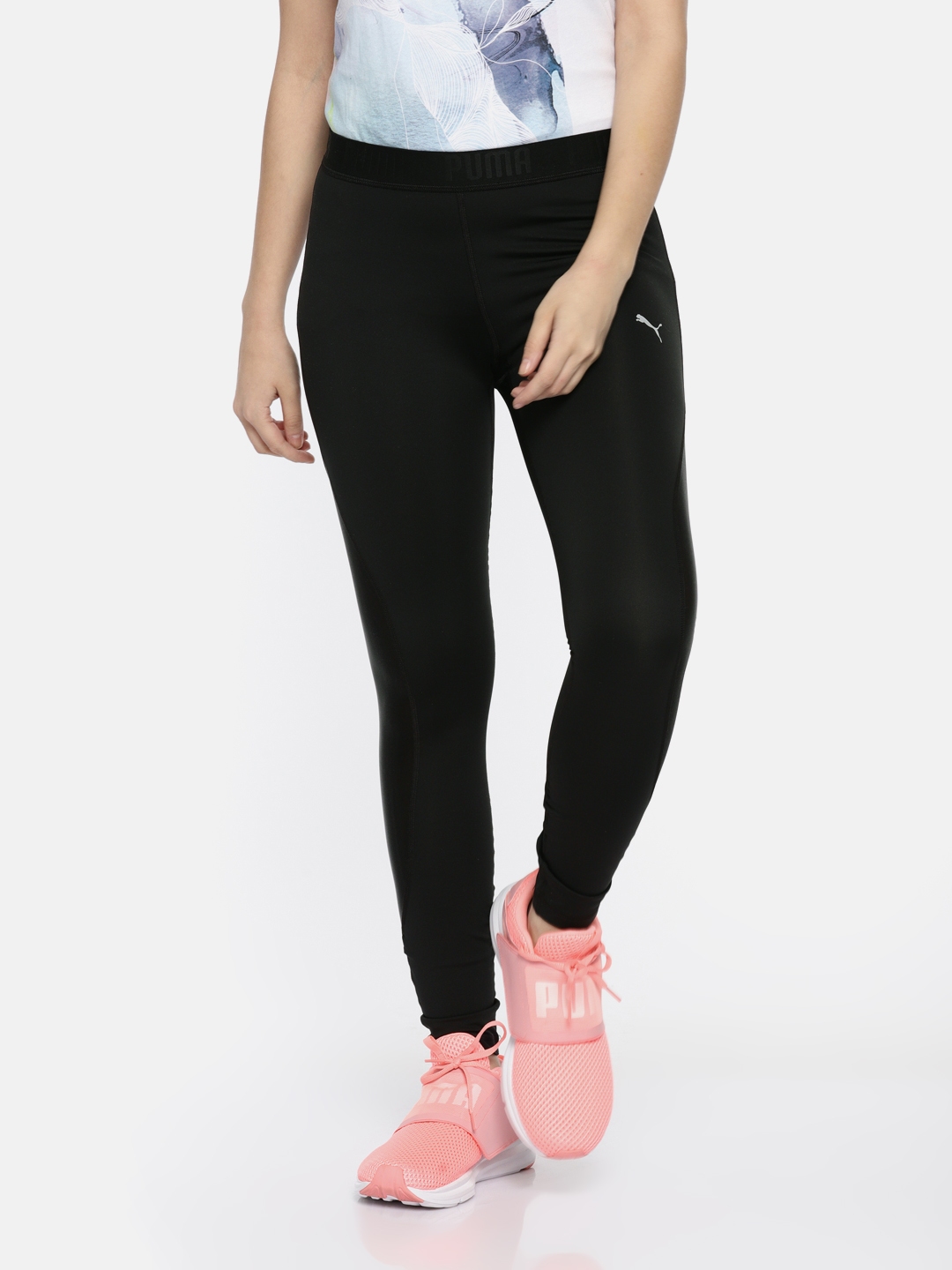 puma tights womens black