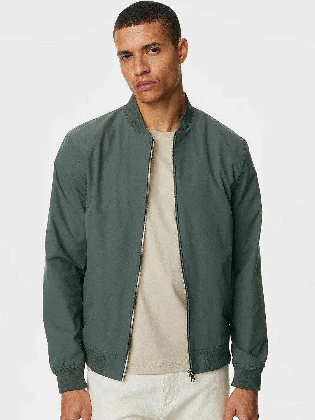 Buy Marks & Spencer Mock Collar Lightweight Bomber Jacket - Jackets for ...