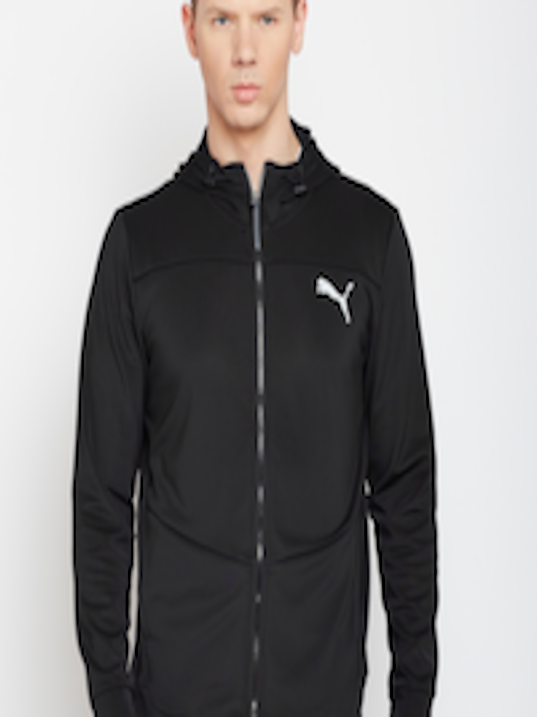 Buy Puma Men Black Solid Sporty Track Jacket - Jackets for Men 2487870 ...