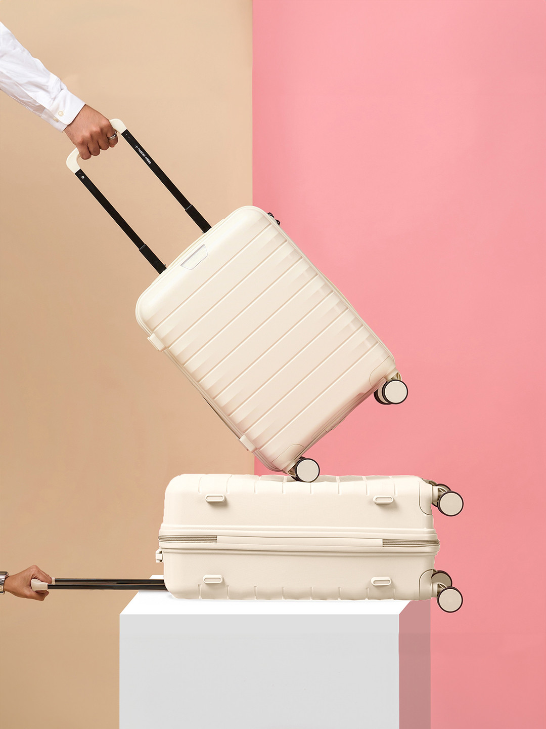 Buy Nasher Miles Vienna Set Of 2 Hard Sided Lightweight Medium Trolley Suitcases Trolley Bag