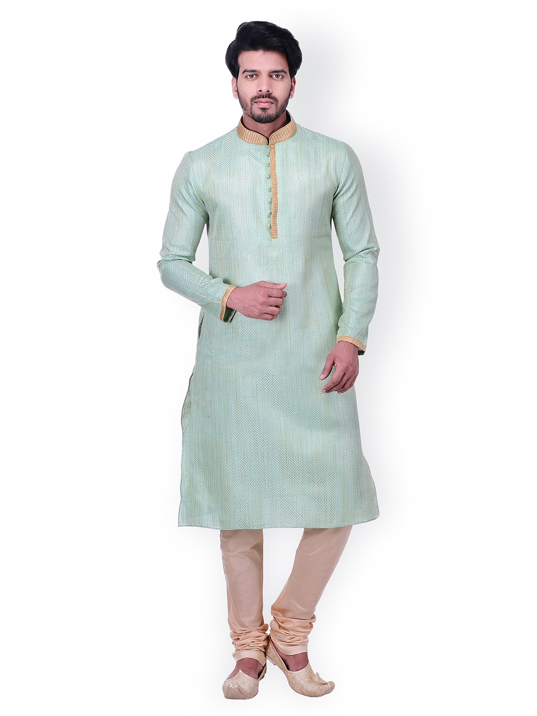 manyavar light green kurta