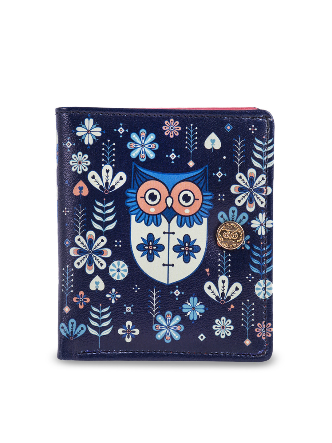 Buy Chumbak Women Blue Printed Two Fold Wallet Wallets for Women