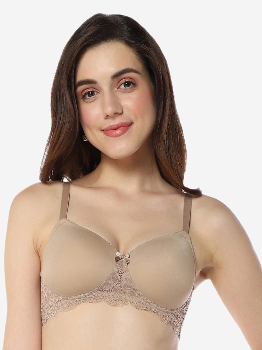 Buy Amante Lace Full Coverage Lightly Padded Non Wired Everyday Bra With All Day Comfort Bra