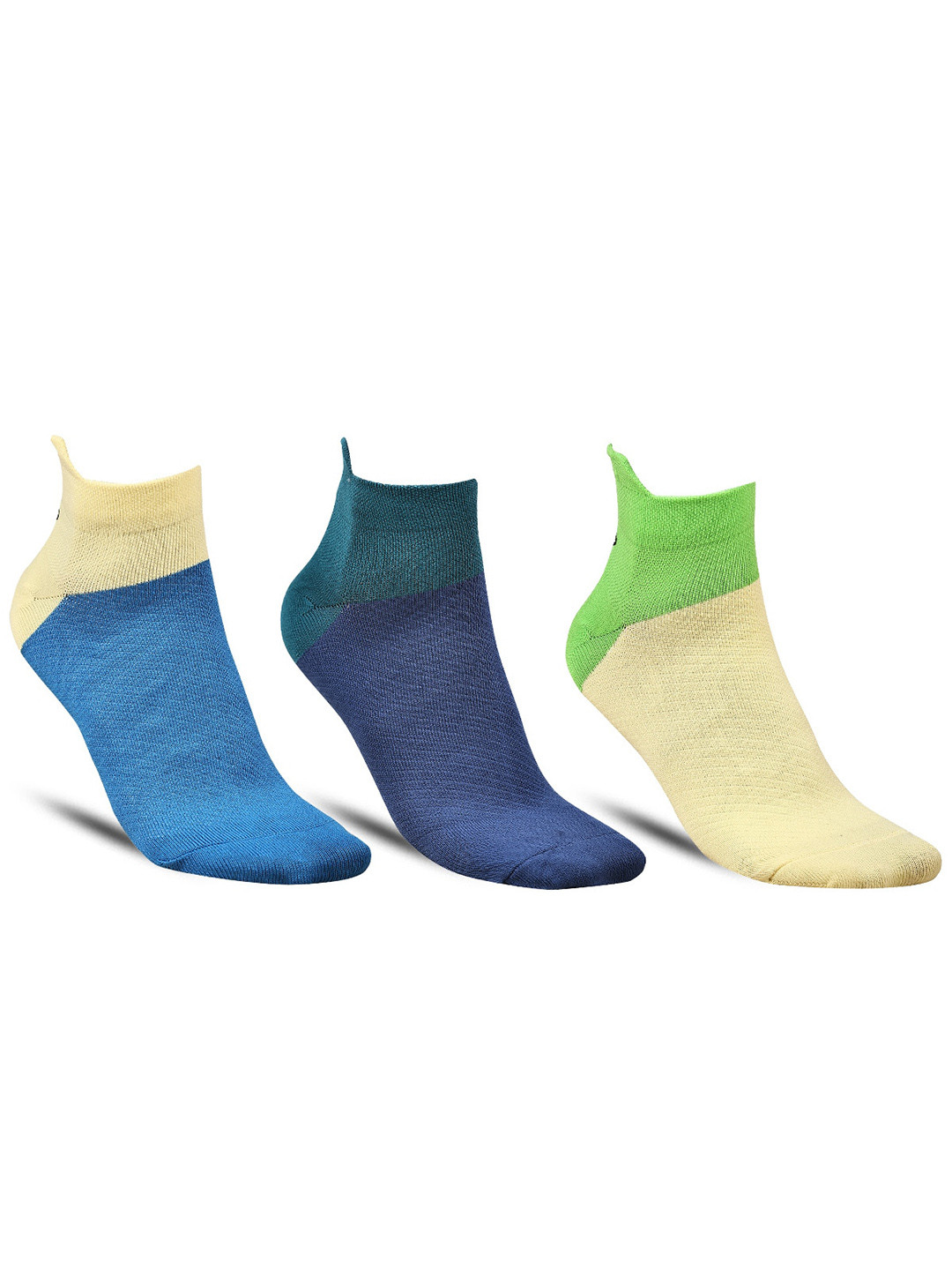 Buy Dollar Socks Men Pack Of 3 Colourblocked Ankle Length Socks Socks
