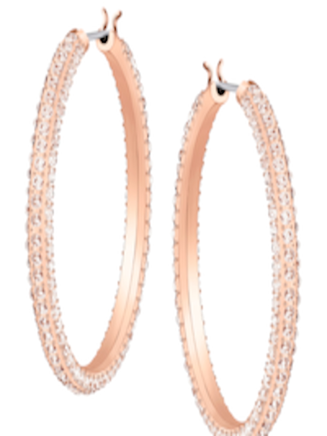 Buy SWAROVSKI Rose Gold Circular Hoop Earrings - Earrings for Women