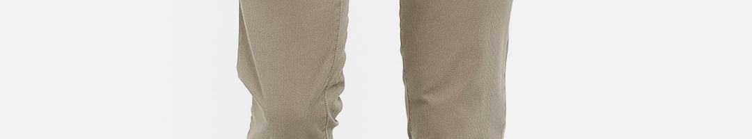Buy CODE By Lifestyle Men Brown Slim Fit Printed Regular Trousers ...