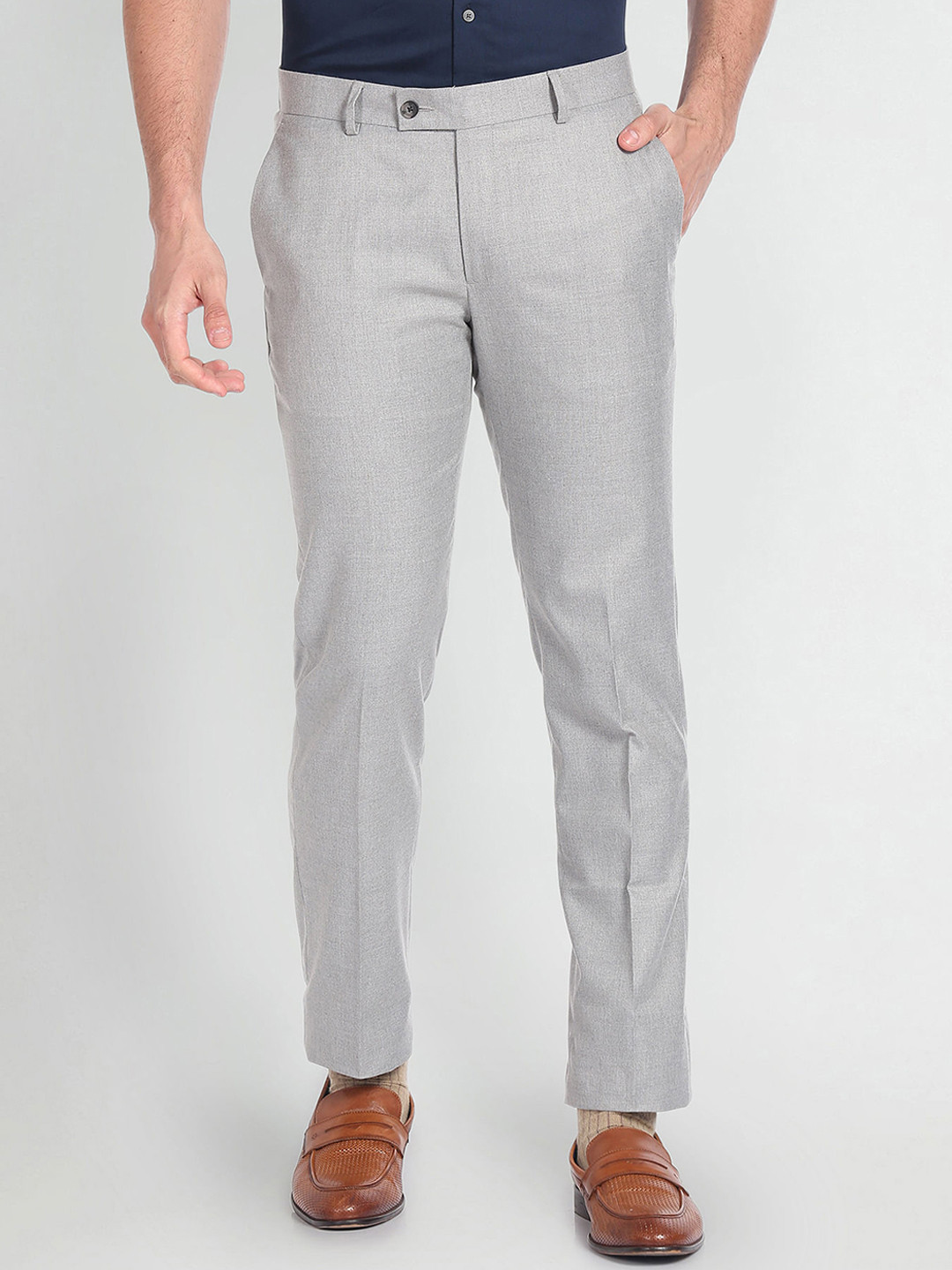 Buy Arrow Men Mid Rise Formal Trousers - Trousers for Men 24922778 | Myntra