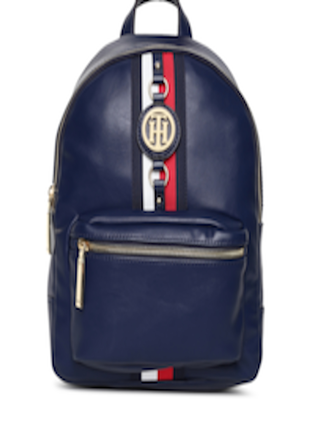 Buy Tommy Hilfiger Women Navy Blue Solid Backpack - Backpacks for Women ...