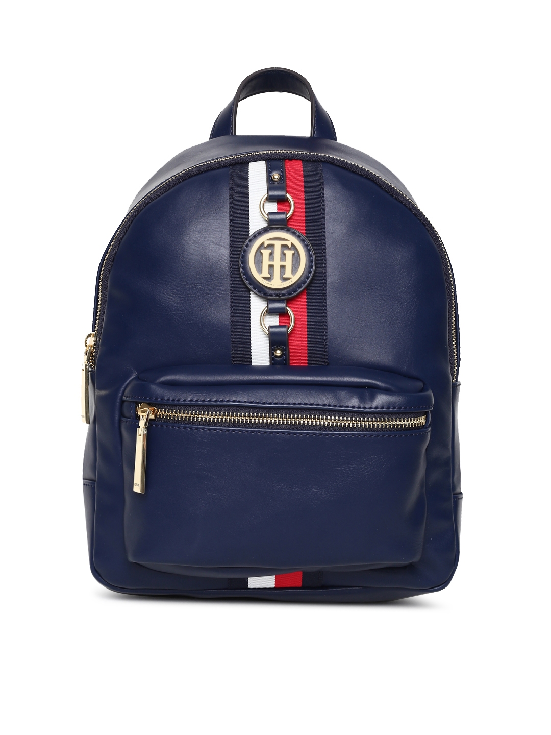 Buy Tommy Hilfiger Women Navy Blue Solid Backpack - Backpacks for Women ...