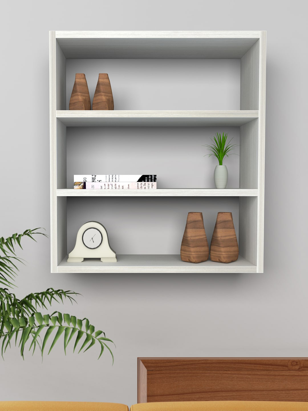 Buy RANDOM White Wood 3 Tier Wall Shelf Wall Shelves for Unisex