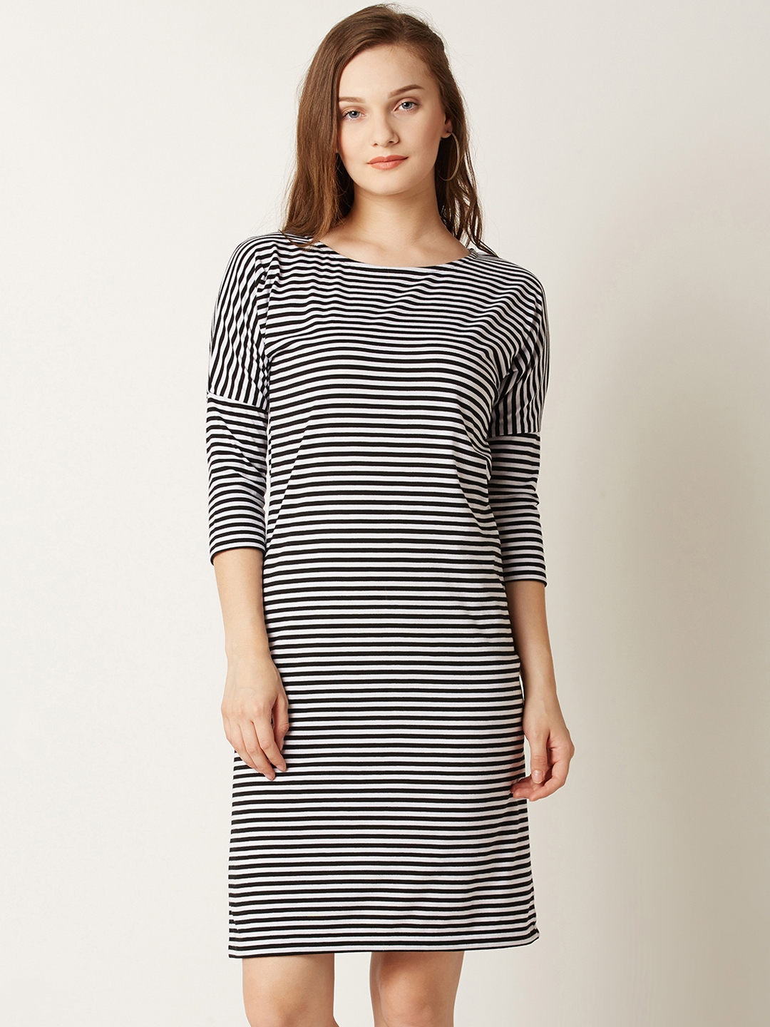 Buy Miss Chase Women Black Striped Sheath Dress - Dresses for Women 2493652 | Myntra