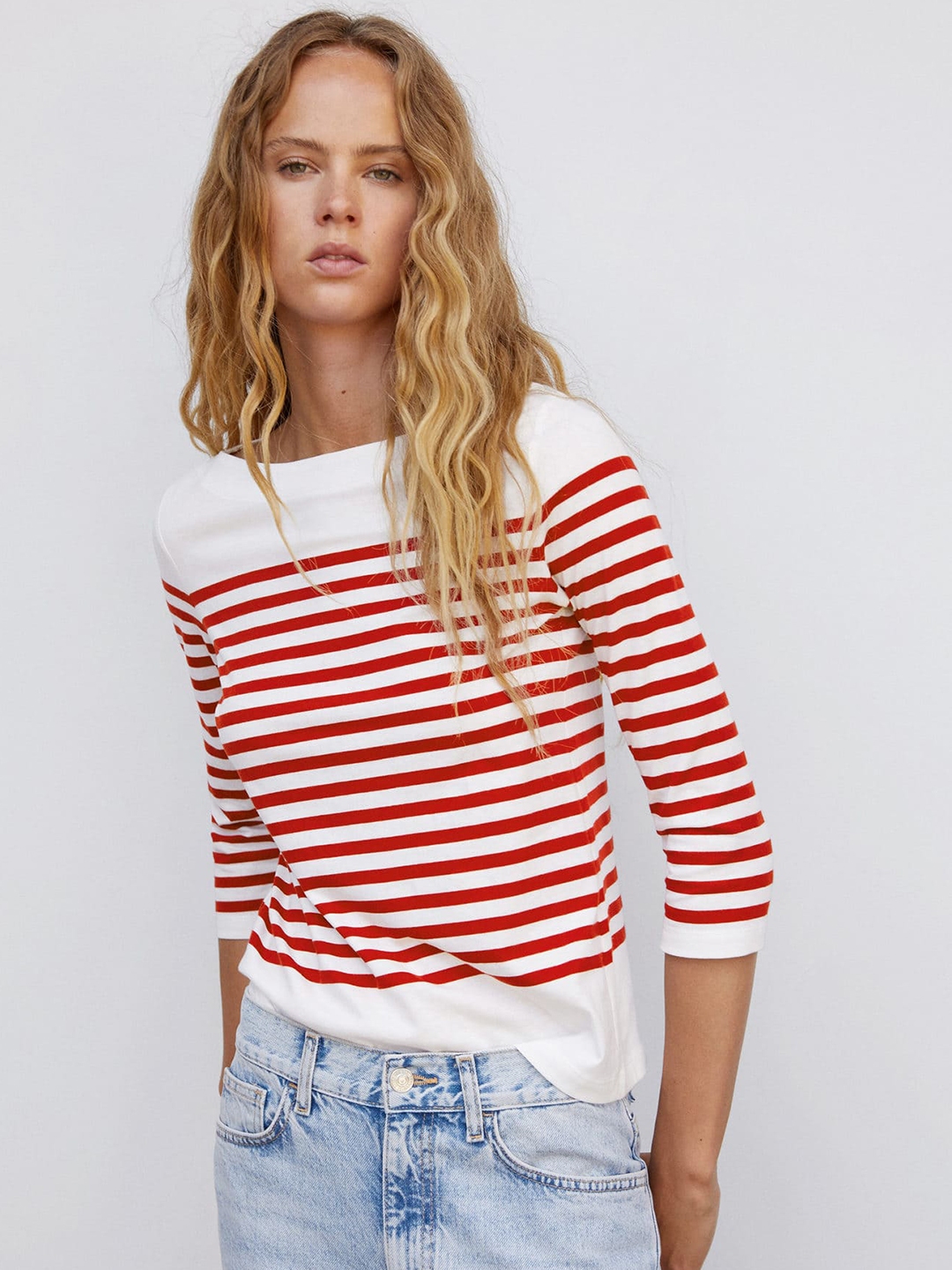 Buy MANGO Striped Pure Cotton T Shirt Tshirts for Women 24951970 Myntra