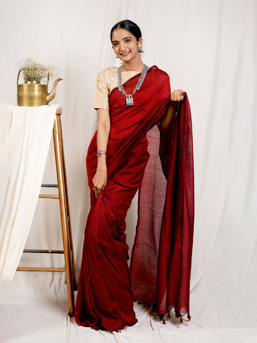 Buy TEEJH Pure Cotton Saree Sarees for Women 24956084 Myntra