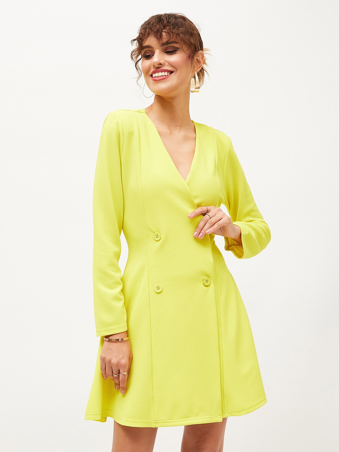 Buy SASSAFRAS V Neck Mini Blazer Dresses - Dresses for Women 24956804 ...