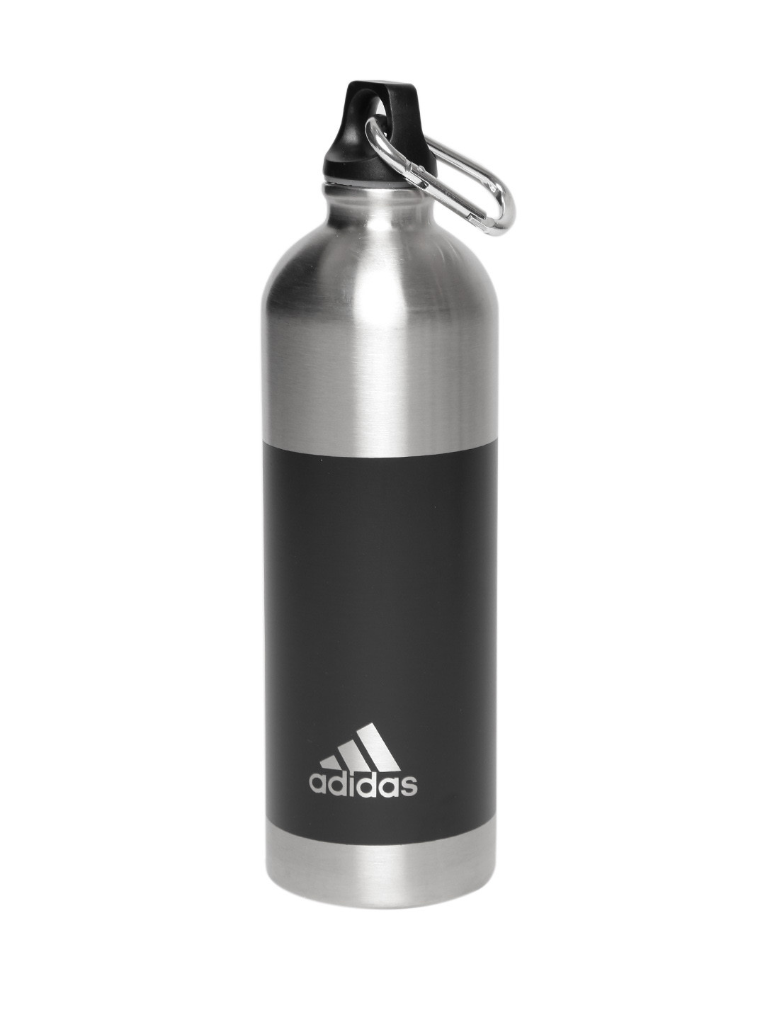Buy ADIDAS Unisex Black & Silver Toned Colourblocked Steel Water Bottle