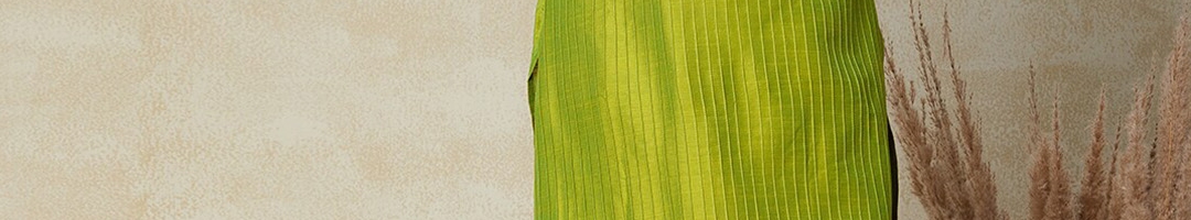 Buy FASHOR Women Lime Green Regular Kurta With Trousers - Kurta Sets ...