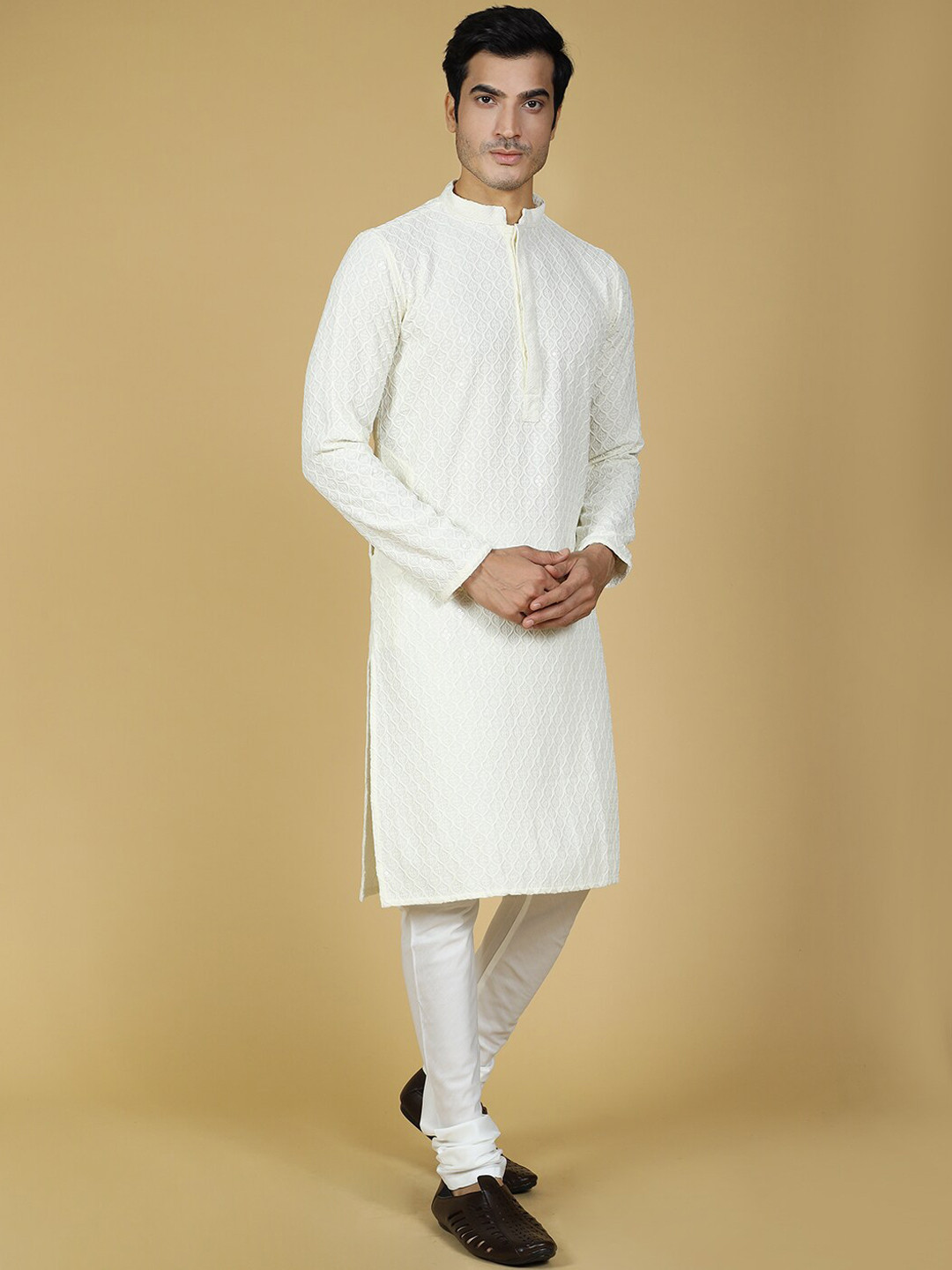 Buy Sultan The King Of Kurta Ethnic Motifs Chikankari Regular Cotton